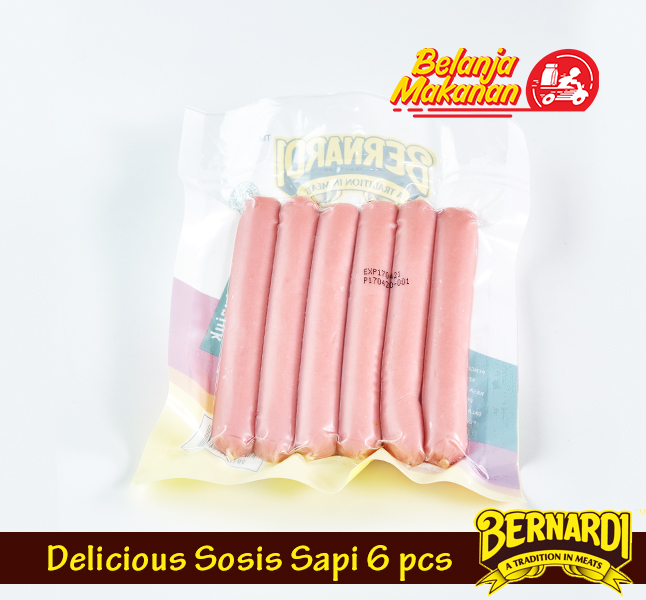 BERNARDI DELICIOUS SOSIS SAPI 6 PCS – Belanja Makanan